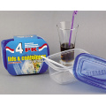 Rectangular Plastic Take Away Microwavable Food Container 24oz